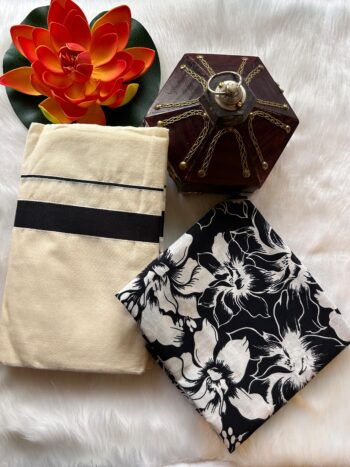 Set Mundu Cotton With Blouse piece VS21015