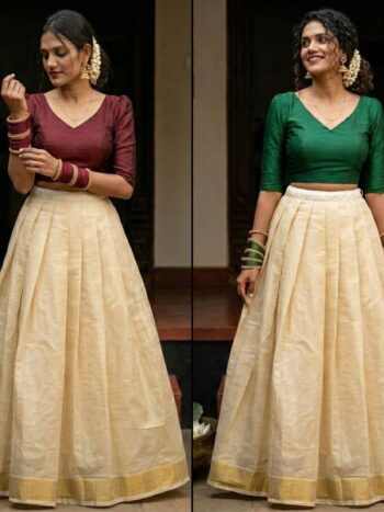 Pattupavada set Fullstitched VS22008