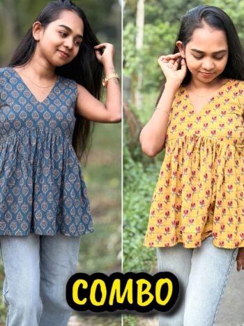 Cotton Peplum Top VS012