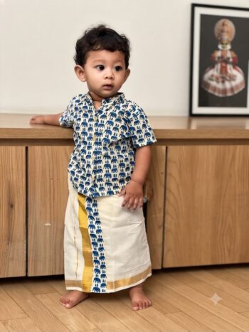 Baby Boys Shirt And Dhoti VSB018