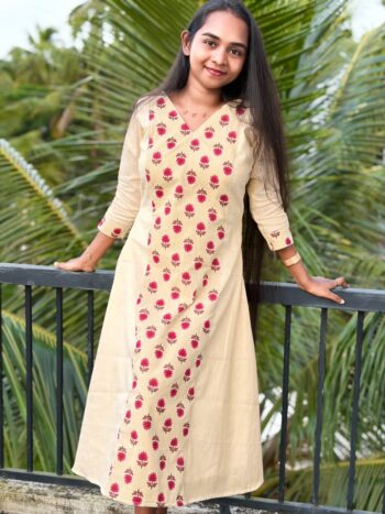 Pink Blossom Kurta VSL025